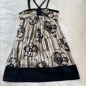 BCBGMaxAzria Silk Halter Dress